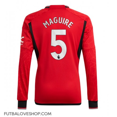 Dres Manchester United Harry Maguire #5 Domáci 2023-24 Dlhy Rukáv
